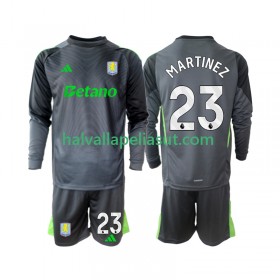 Jalkapallo Pelipaidat/Peliasut Aston Villa Emiliano Martinez 23 Maalivahti Lasten Kotipaita 2025-2026 Pitkähihainen